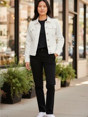 Maison Jules White Denim Jacket Size M